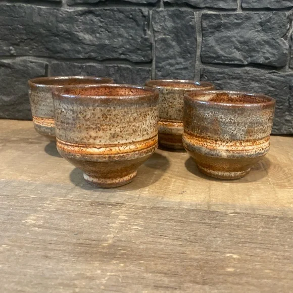 Vintage Pottery Wine Goblets - Picture 3 of 8